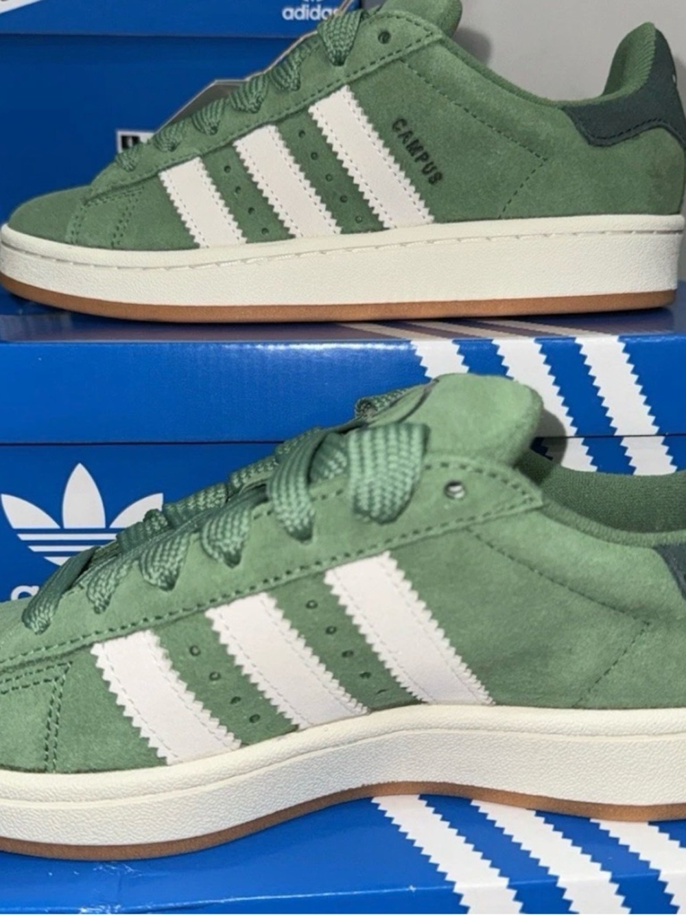 adidas Campus Suede Sneaker - Green/White 00’s